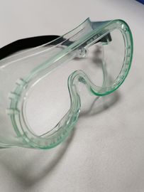 Splash Proof Safety Goggles Frame Crystal Clear PVC Anti Fog Ramah Lingkungan